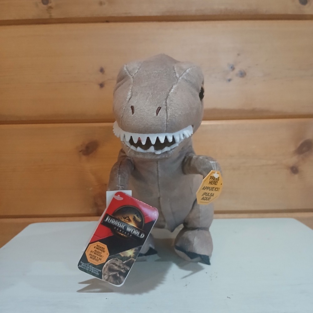 Jurassic World Rebirth Roaring T. Rex, 10.5 inch Interactive Plush Toy, Boys D51